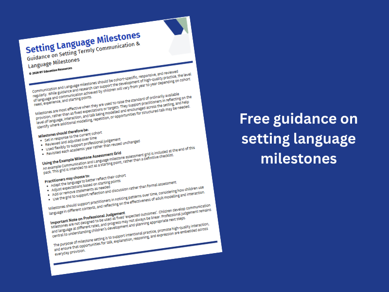 FREE EYFS Language Milestones – Practitioner Guidance