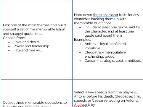 Antony and Cleopatra-Take 6 revision