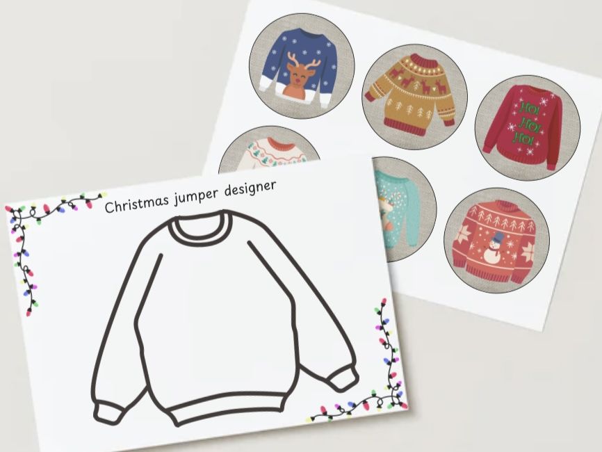 Playdough design a Christmas jumper mat