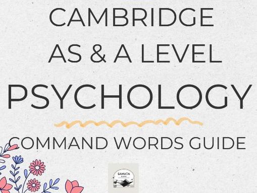 CIE AS & A level Psychology 9990 Command Words Guide with 60 Paper Specific Practice Questions