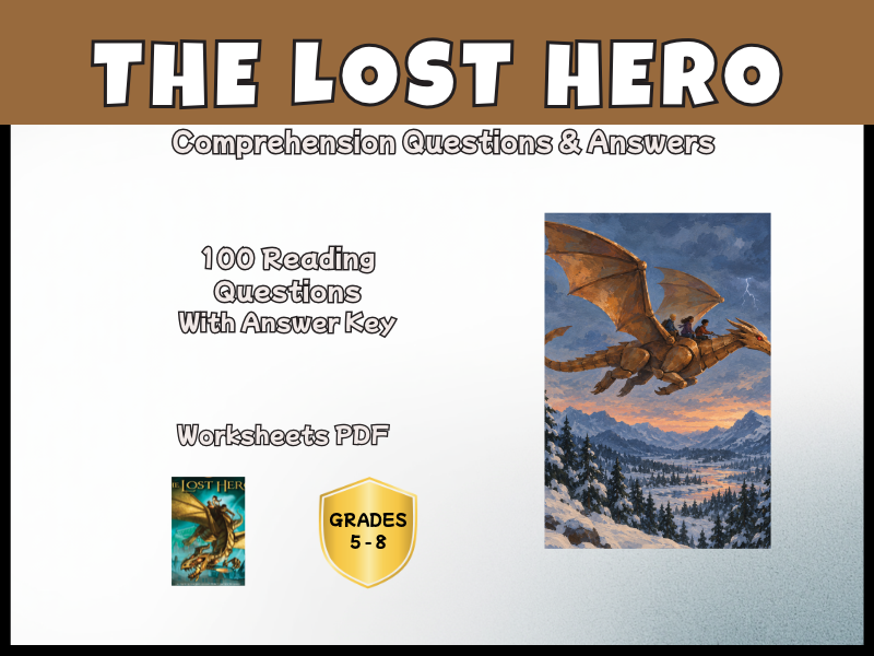 The Lost Hero | Heroes of Olympus Reading Comprehension | 100 Questions | Years 5–8
