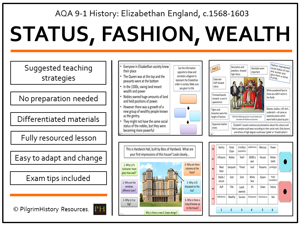 AQA GCSE Elizabethan England: Status, Wealth and Fashion
