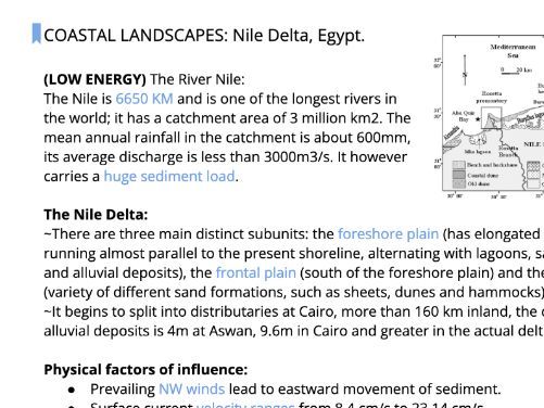 OCR A Level Geography Case Studies