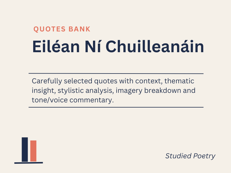Quotes Bank - Eiléan Ní Chuilleanáin
