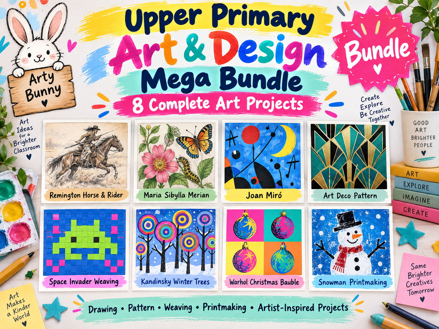 Upper Primary Art & Design Mega Bundle | 8 Complete Projects | Years 5–7