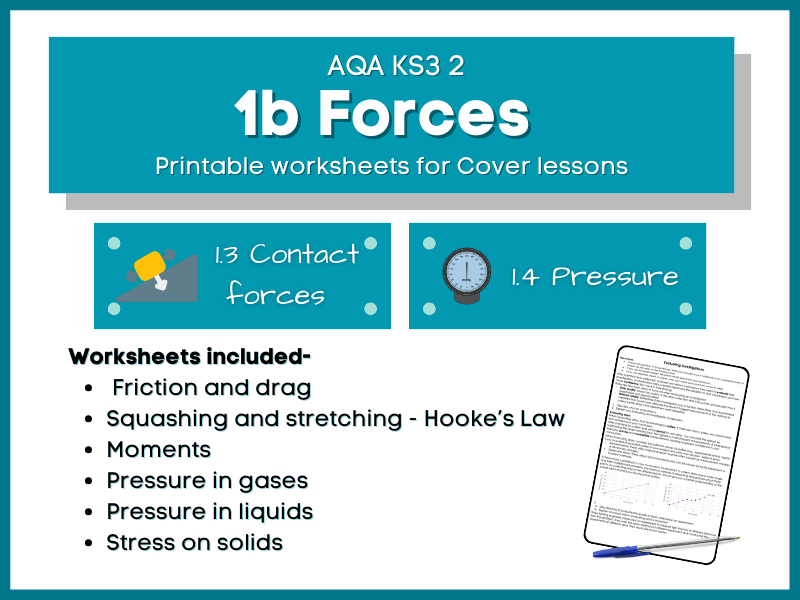Activate 2 Contact forces and pressure Cover lesson bundle