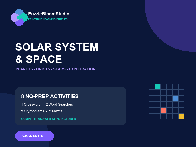 Solar System and Space Pack Grades 5-8