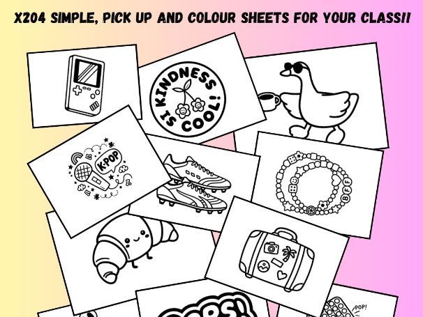 Quick Colouring Pages!