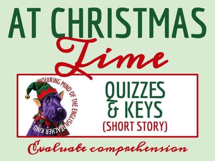 "At Christmas Time" by Anton Chekhov Quiz and Answer Key | Winter Holiday Literature