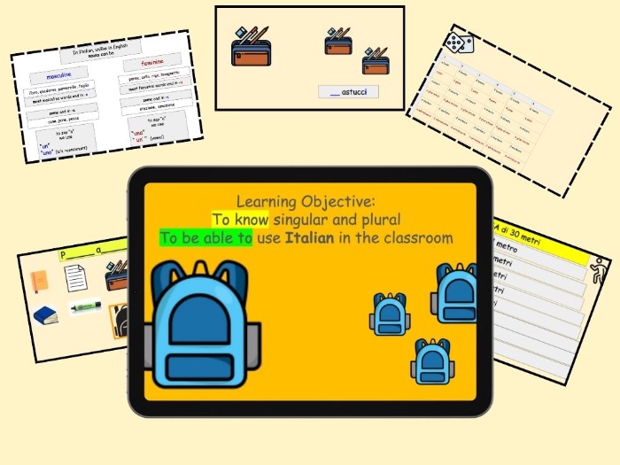 Year 7 italian plurals & classroom objects LESSON 10