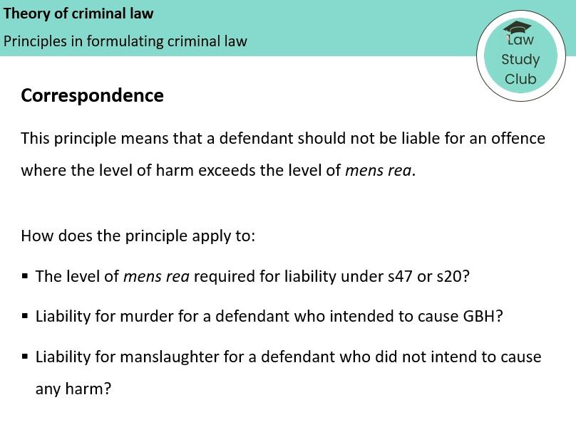 Rules and theory of criminal law - lesson slides (OCR A-level law)