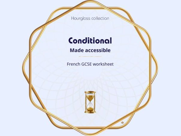 Conditional – Made accessible – French GCSE Worksheet