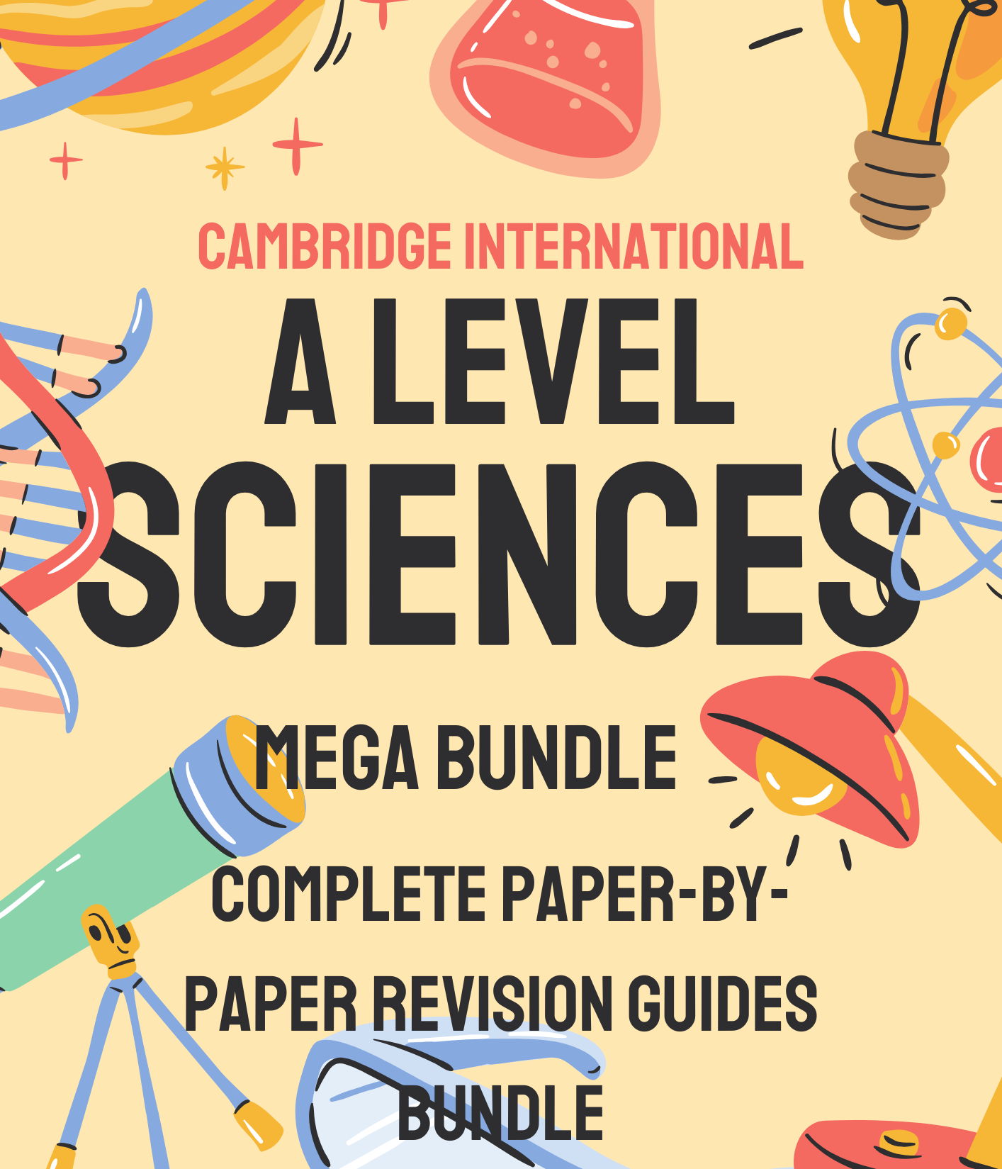 CIE A Level Sciences Mega Bundle – Biology, Chemistry & Physics (9700/9701/9702) All Revision Guides in one bundle, with Command Words guide