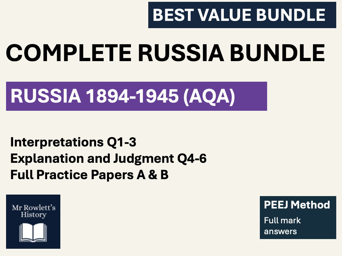 AQA GCSE History Russia 1894-1945: Complete Exam Practice Bundle | PEEJ Method