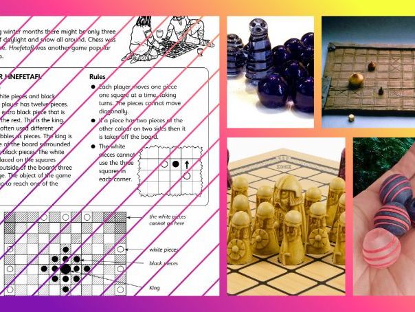 KS2 Vikings - Leisure Activities: Hnefetfal Board Game Instructions