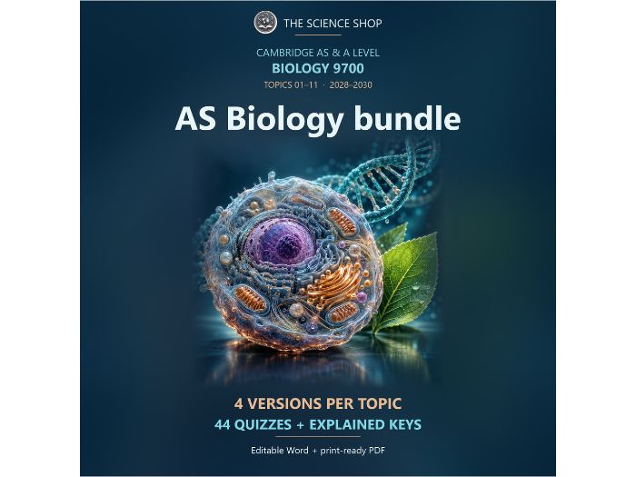 Cambridge Biology 9700 | AS topic quiz bundle