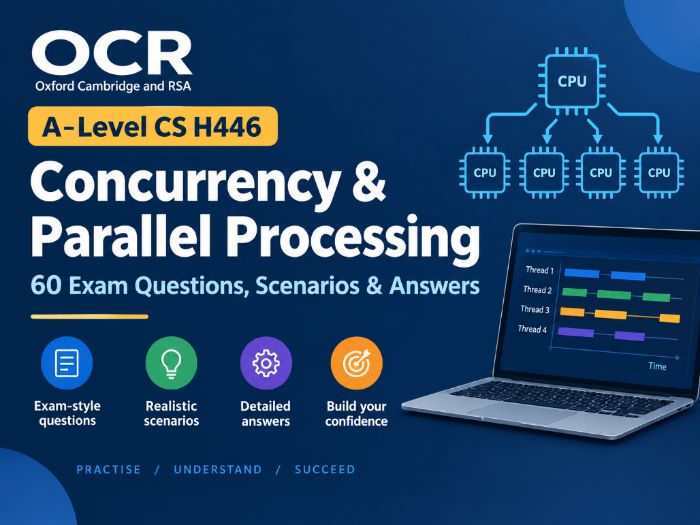 OCR A-Level CS H446 | Concurrency & Parallel Processing | 60 Exam Questions, Scenarios & Answers