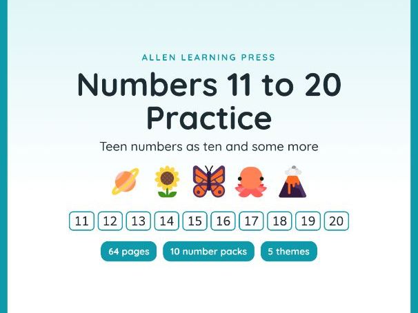 Teen Numbers 11 to 20 Worksheets | Tens and Ones | Ten Frames | Number Sense