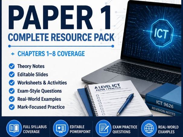 Cambridge International AS Level ICT (9626) – Paper 1 Complete Resource Pack