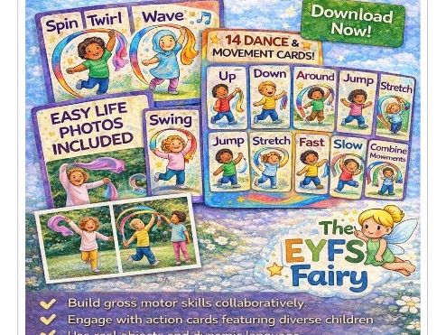 EYFS Movement & Dance Activity Pack | Action Cards, Outdoor Learning & Gross Motor Skills.