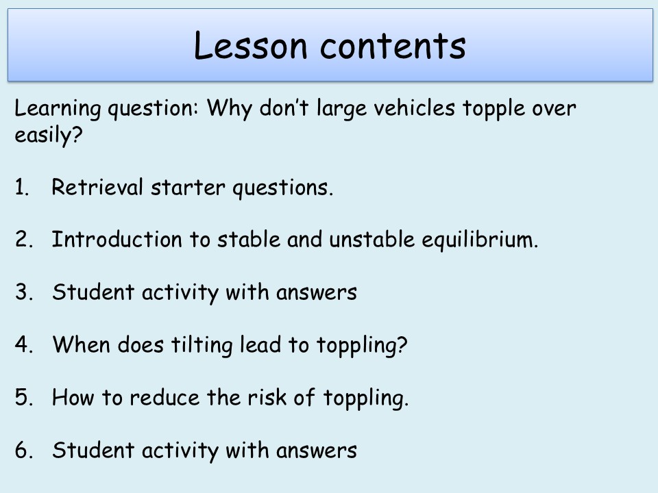 AQA (A Level) 6.5 Stability