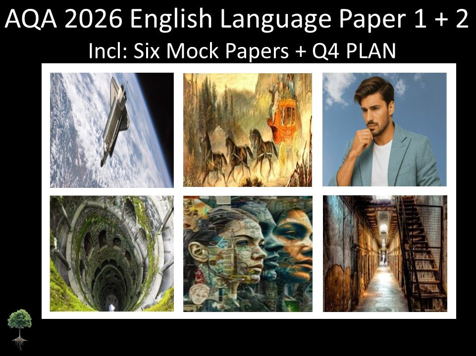 Six AQA 2026 GCSE English Language Paper 1 + 2 Mocks | Q4 Plan ...