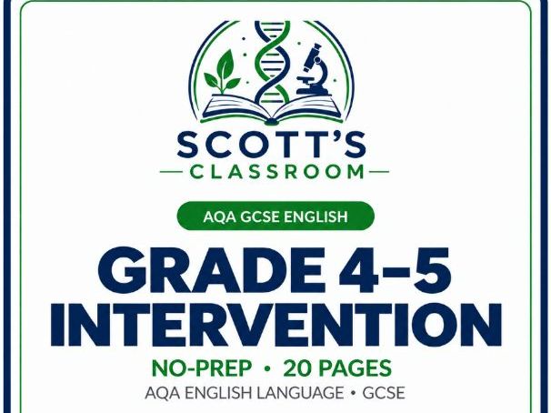AQA GCSE English Language Grade 4-5 Intervention Workbook | Exam Skills