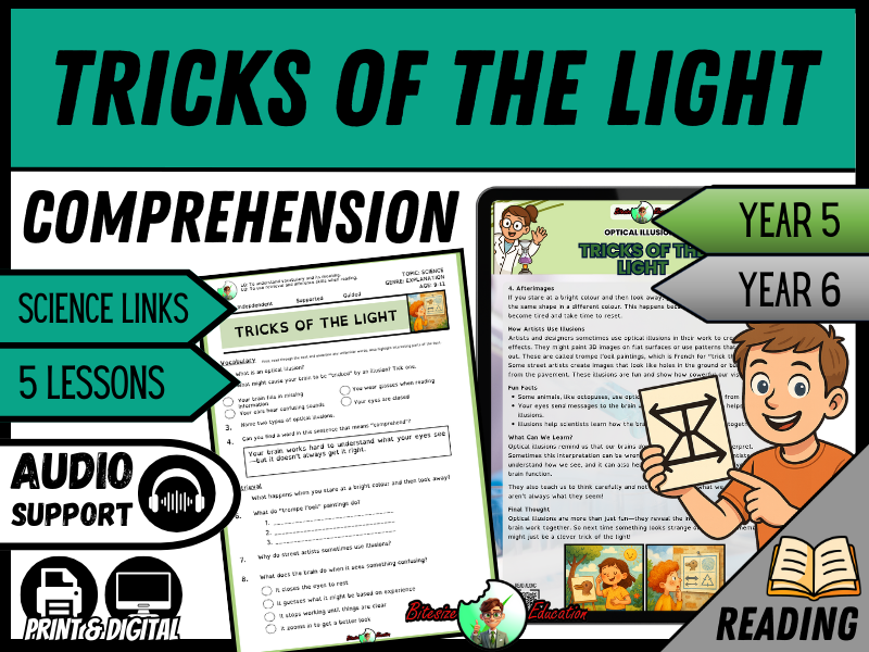 Optical Illusions: Tricks of the Light | Reading Comprehension | Year 5/6