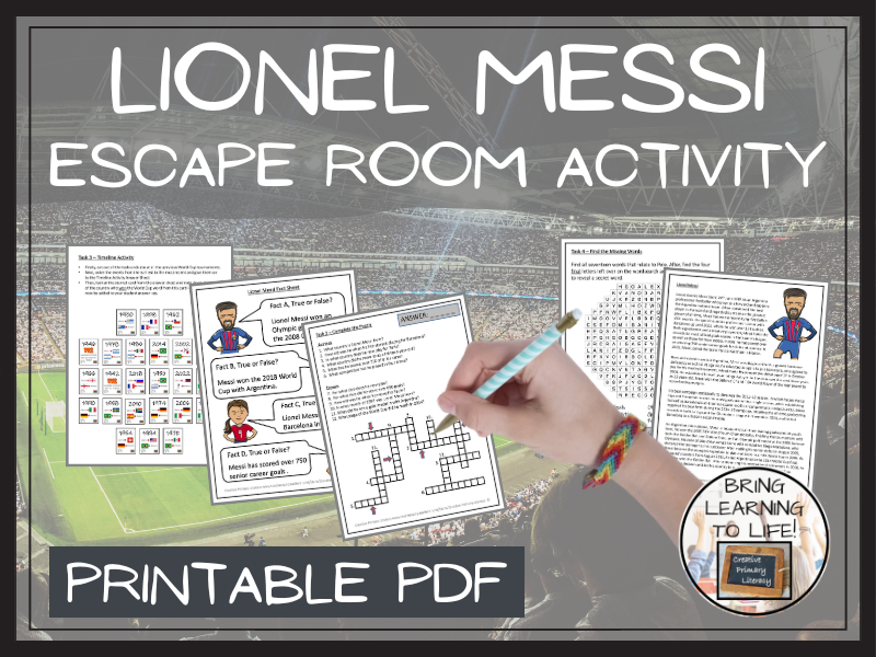 Lionel Messi Escape Room Activity