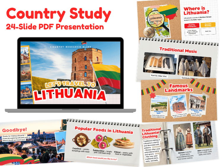 Lithuania Country Study | 24-Slide Geography & Culture Presentation