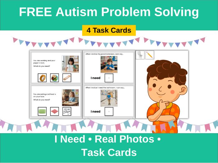 Autism Problem Solving Task Cards (Free)
