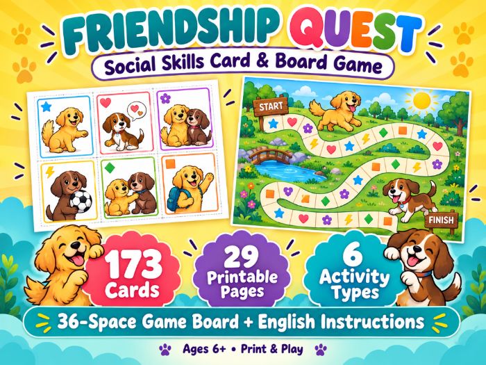 Friendship Quest – Social Skills Card Game and Board Game