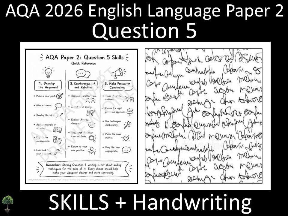 Question 5: AQA 2026 English Language Paper 2 | Skills + Handwriting