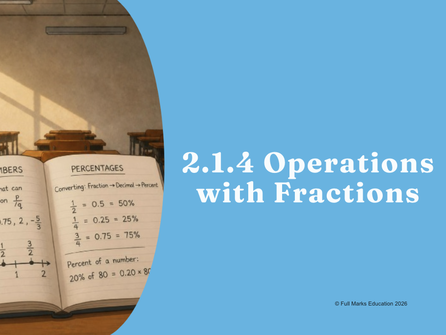 IB Maths MYP Year 2, Unit 1 - 2.1.4 Operations with Fractions