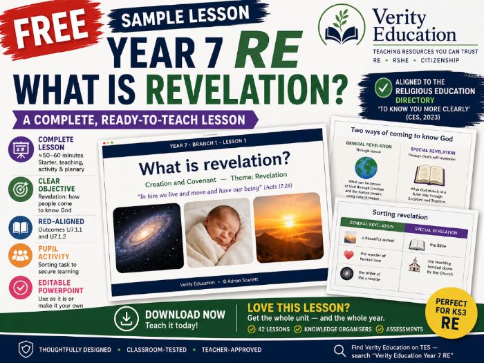 FREE Year 7 RE Lesson — "What is Revelation?"