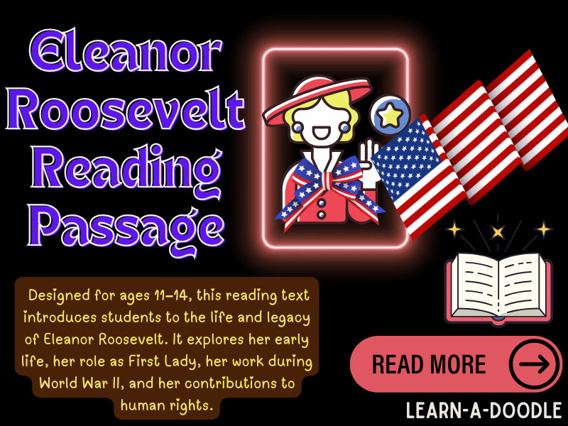 Eleanor Roosevelt Reading Passage – Perfect for Women’s History Month!