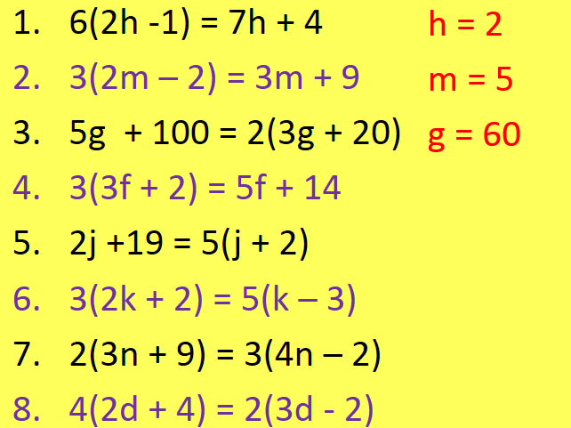 Solving Equations with unknowns on both sides