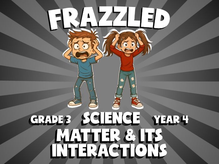 Matter & Its Interactions FRAZZLED Science Game | No-Prep Year 4 Review Activity