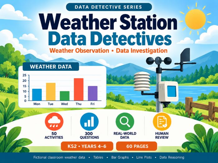 Weather Station Data Detectives KS2 Maths & Statistics 60 Pages