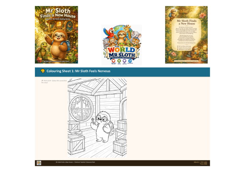 Mr Sloth Finds a New House – Premium PSHE & SEL Emotional Regulation EYFS & KS1 & 2| 5 Lesson Pack