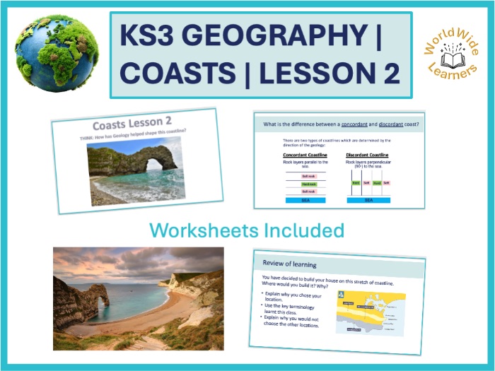 Geography – Coasts Lesson 2: How Geology Shapes the Coastline (Rock Types & Coastal Features)