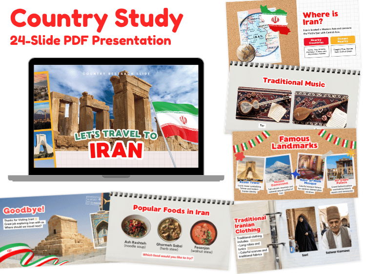 Iran Country Study | 24-Slide Geography & Culture Presentation
