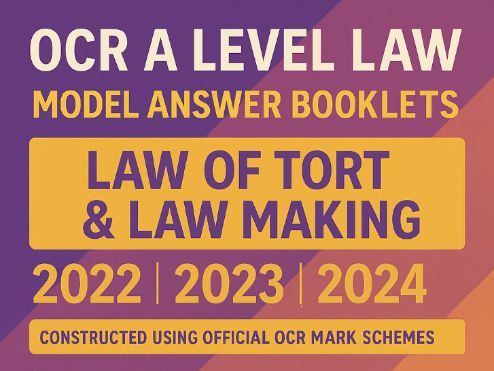 OCR A Level Law Paper 2 Model Answer Booklets