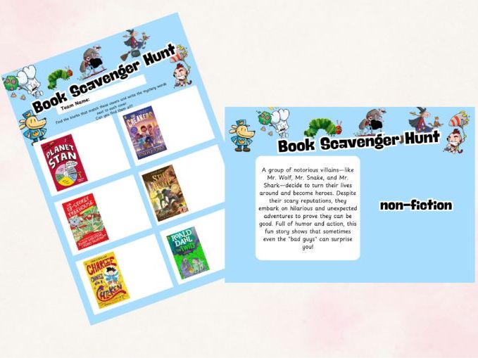Book Scavenger Hunt for KS2