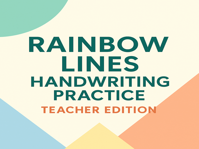 Rainbow Lines – Handwriting Practice (Teacher Edition | Color Set 7)