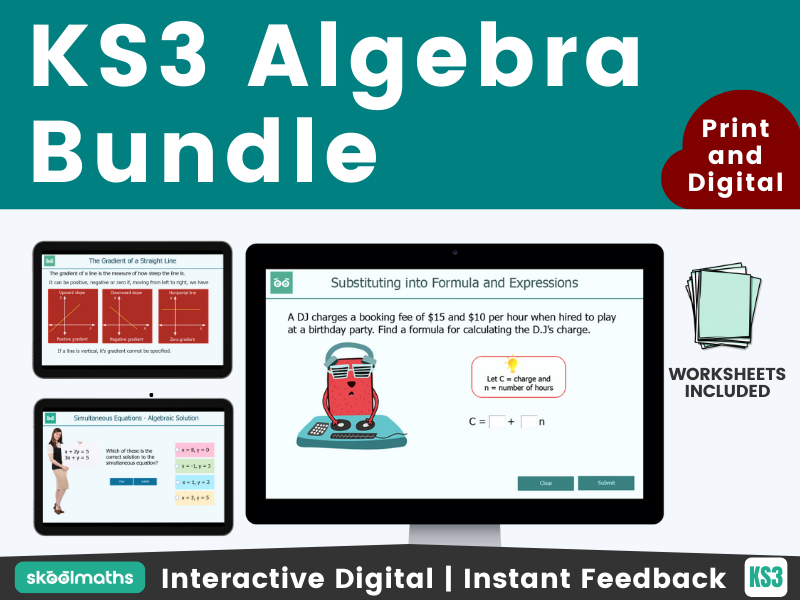KS3 Maths Algebra Bundle