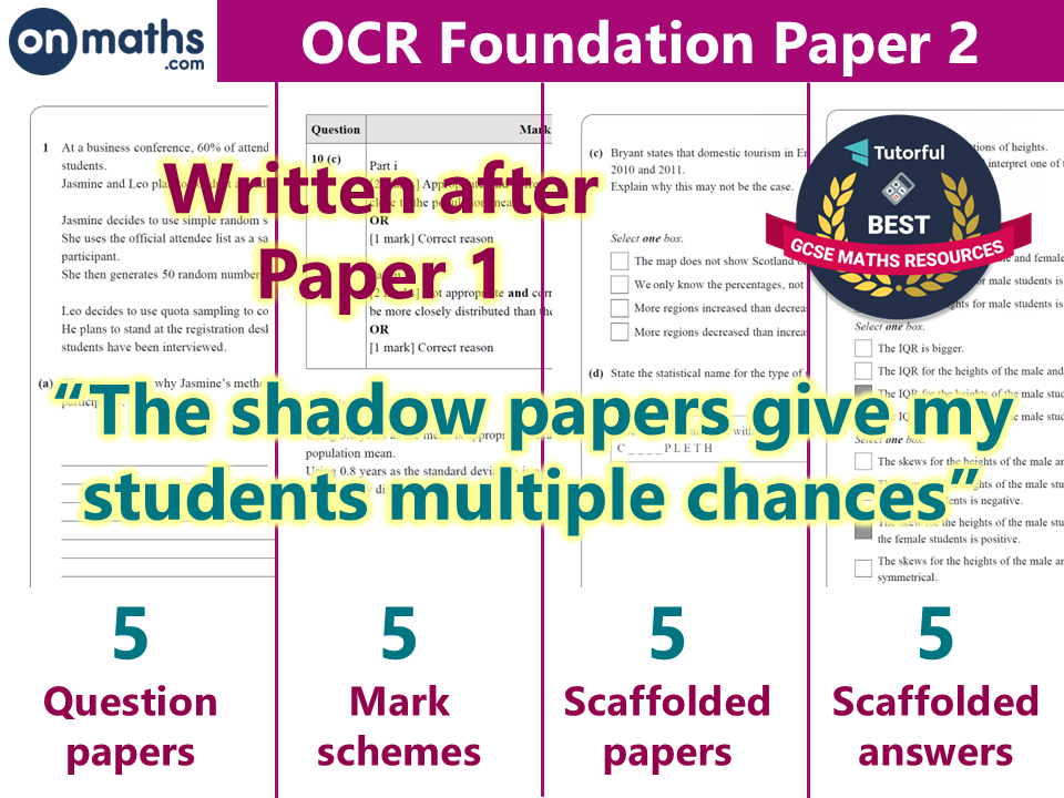 [UPDATED] Maths GCSE Predicted Papers (Summer 2026) OCR Paper 2 Foundation