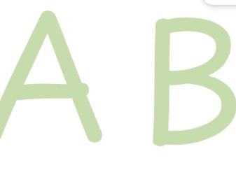 Display lettering- green