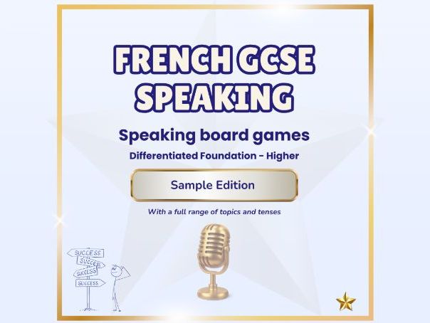 Speaking board game – Sample edition – French GCSE