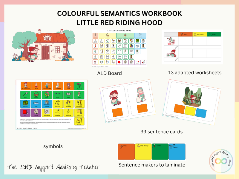 Little Red Riding Hood - Colourful Semantics Workbook